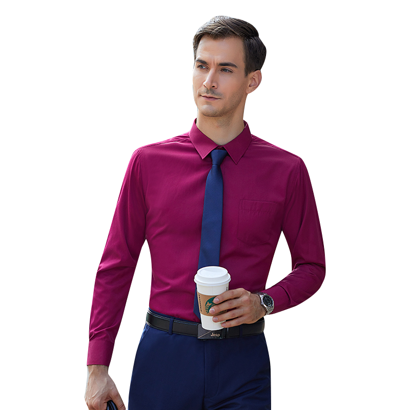 商务衬衫 男士修身长袖衬衫 条纹衬衫